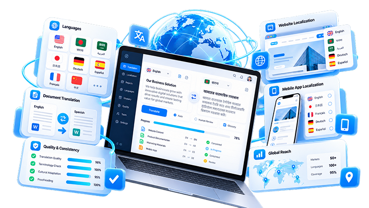 Digital solutions on laptop
